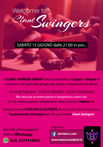 Serata Clant Swingers Roma
